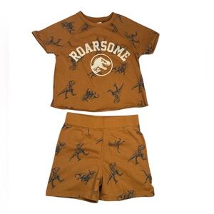 Jurassic Park Toddler Dino Short Set “Roarsome” Size 5T